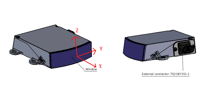 V192-Pro LiDAR front and rear engineering views